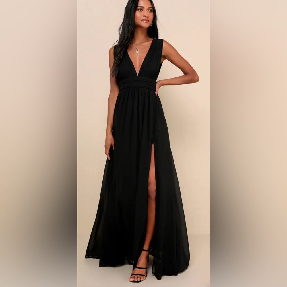 Heavenly Hues Black Maxi Dress